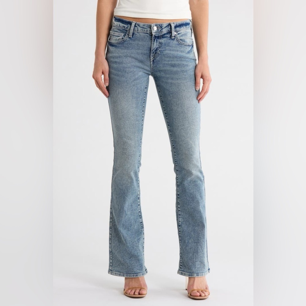 NWT True Religion Becca Mid Rise‎ Bootcut Jeans Light Mellow Wash Western W 28